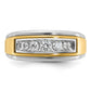 IBGoodman Two-tone Men's Polished 5-Stone 1/2 Carat AA Quality Diamond Ring - WBC