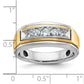 IBGoodman Two-tone Men's Polished 5-Stone 1/2 Carat AA Quality Diamond Ring - WBC