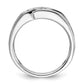 IB Goodman with Black Rhodium Mens Polished Satin and Grooved 5-Stone 1/4 Carat AA Diamond Ring - WBC