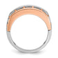 IBGoodman and Men's Polished Satin and Cut-Out 5-Stone 1 Carat AA Quality Diamond Ring - WBC
