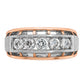 IBGoodman and Men's Polished Satin and Cut-Out 5-Stone 1 Carat AA Quality Diamond Ring - WBC