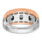 IBGoodman and Men's Polished Satin and Cut-Out 5-Stone 1 Carat AA Quality Diamond Ring - WBC