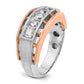 IBGoodman and Men's Polished Satin and Cut-Out 5-Stone 1 Carat AA Quality Diamond Ring - WBC