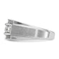 IBGoodman Men's Polished and Satin 3-Row 1 1/4 Carat AA Quality Diamond Ring - WBC