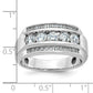 IBGoodman Men's Polished and Satin 3-Row 1 1/4 Carat AA Quality Diamond Ring - WBC