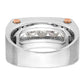 IBGoodman and with Black Rhodium Men's Polished Satin and Grooved 5-Stone 1 Carat AA Quality Diamond Ring - WBC