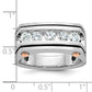 IBGoodman and with Black Rhodium Men's Polished Satin and Grooved 5-Stone 1 Carat AA Quality Diamond Ring - WBC