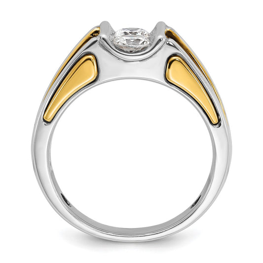 IB Goodman Two-tone Mens 3/4 carat Diamond Complete Ring - WBC