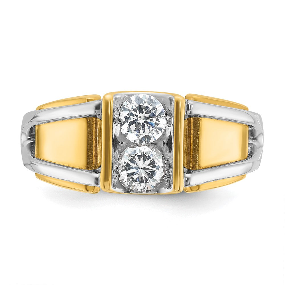 IB Goodman Two-tone Mens 3/4 carat Diamond Complete Ring - WBC