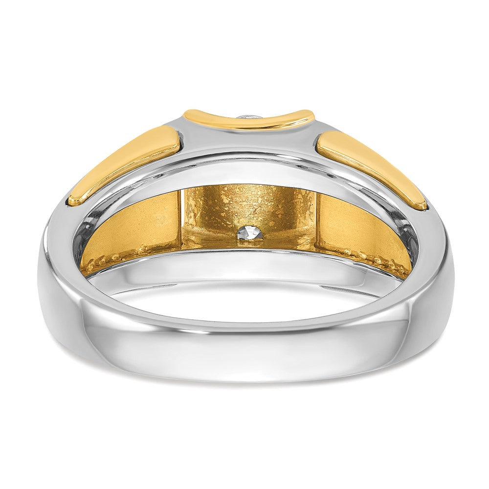 IB Goodman Two-tone Mens 3/4 carat Diamond Complete Ring - WBC