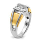 IB Goodman Two-tone Mens 3/4 carat Diamond Complete Ring - WBC