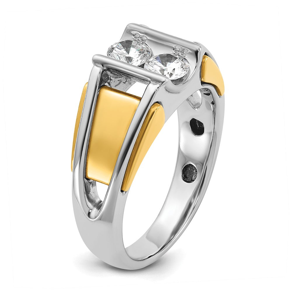IB Goodman Two-tone Mens 3/4 carat Diamond Complete Ring - WBC