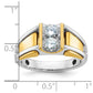 IB Goodman Two-tone Mens 3/4 carat Diamond Complete Ring - WBC