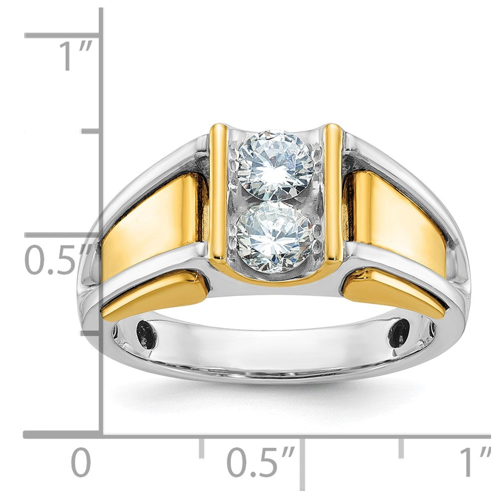 IB Goodman Two-tone Mens 3/4 carat Diamond Complete Ring - WBC