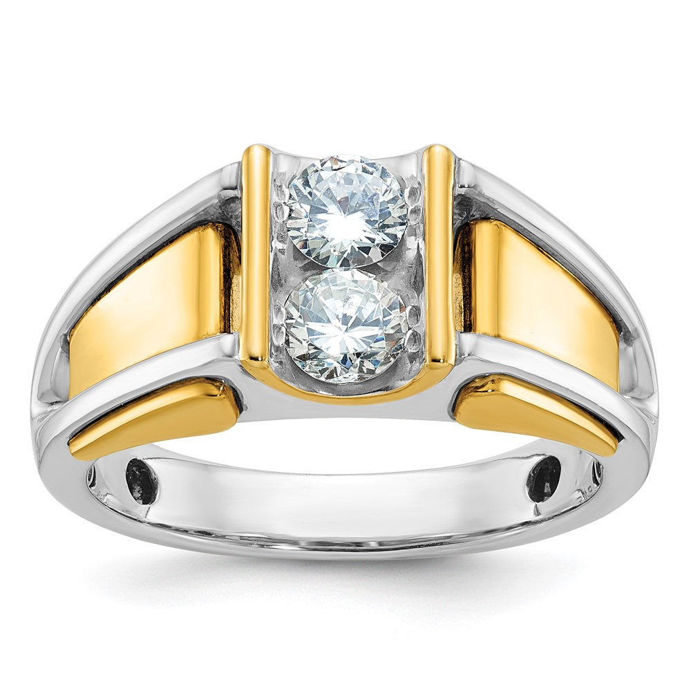 IB Goodman Two-tone Mens 3/4 carat Diamond Complete Ring - WBC