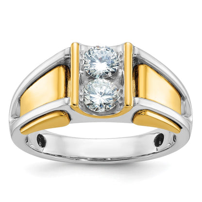 IB Goodman Two-tone Mens 3/4 carat Diamond Complete Ring - WBC