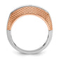 IBGoodman and Men's Polished and Textured 5-Stone 1 Carat AA Quality Diamond Ring - WBC