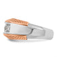 IBGoodman and Men's Polished and Textured 5-Stone 1 Carat AA Quality Diamond Ring - WBC