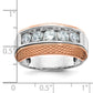 IBGoodman and Men's Polished and Textured 5-Stone 1 Carat AA Quality Diamond Ring - WBC