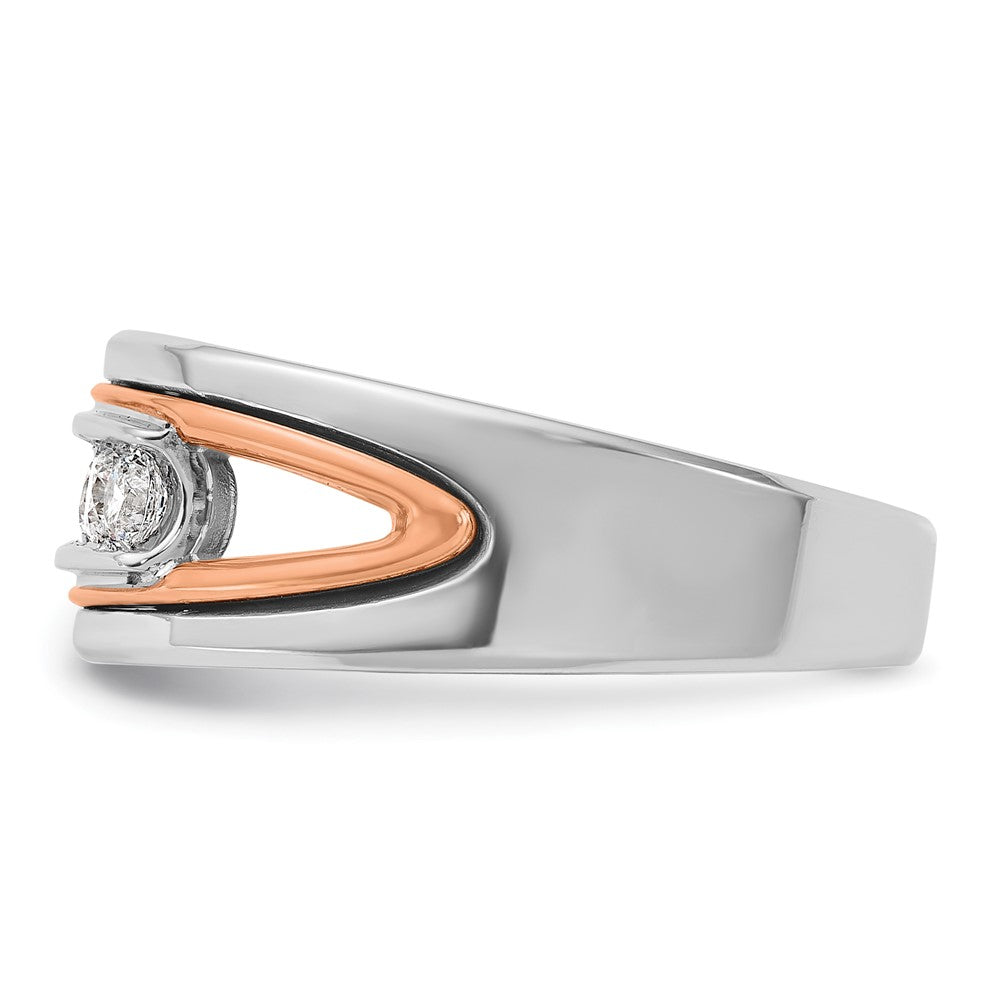 IB Goodman and Mens Polished Channel-set 5-Stone 1/2 Carat AA Diamond Ring - WBC