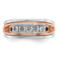 IB Goodman and Mens Polished Channel-set 5-Stone 1/2 Carat AA Diamond Ring - WBC
