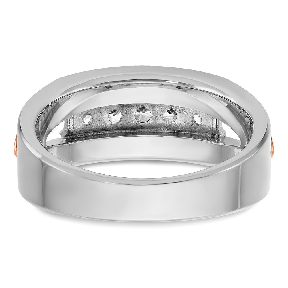 IB Goodman and Mens Polished Channel-set 5-Stone 1/2 Carat AA Diamond Ring - WBC