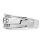 IBGoodman Men's Polished and Grooved Square 1 1/4 Carat AA Quality Diamond 5-Stone Ring - WBC