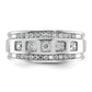 IBGoodman Men's Polished and Grooved Square 1 1/4 Carat AA Quality Diamond 5-Stone Ring - WBC