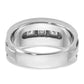 IBGoodman Men's Polished and Grooved Square 1 1/4 Carat AA Quality Diamond 5-Stone Ring - WBC