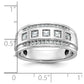 IBGoodman Men's Polished and Grooved Square 1 1/4 Carat AA Quality Diamond 5-Stone Ring - WBC