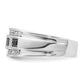 IBGoodman Men's Polished and Grooved Square Black and 1 1/5 Carat AA Quality Diamond 5-Stone Ring - WBC