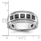 IBGoodman Men's Polished and Grooved Square Black and 1 1/5 Carat AA Quality Diamond 5-Stone Ring - WBC