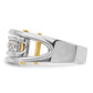 IB Goodman Two-tone Mens Polished Channel-set 5-Stone 1 Carat AA Square Diamond Ring - WBC