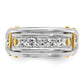 IB Goodman Two-tone Mens Polished Channel-set 5-Stone 1 Carat AA Square Diamond Ring - WBC