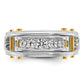 IB Goodman Two-tone Mens Polished Grooved Channel-set 5-Stone 1/2 Carat AA Diamond Ring - WBC