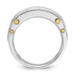 IB Goodman Two-tone Mens Polished Grooved Channel-set 5-Stone 1 Carat AA Diamond Ring - WBC