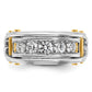 IB Goodman Two-tone Mens Polished Grooved Channel-set 5-Stone 1 Carat AA Diamond Ring - WBC