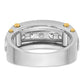 IB Goodman Two-tone Mens Polished Grooved Channel-set 5-Stone 1 Carat AA Diamond Ring - WBC