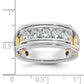 IB Goodman Two-tone Mens Polished Grooved Channel-set 5-Stone 1 Carat AA Diamond Ring - WBC