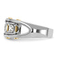 IBGoodman Two-tone Men's Polished 3-Stone 1 Carat AA Quality Diamond Ring - WBC