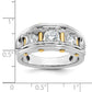 IBGoodman Two-tone Men's Polished 3-Stone 1 Carat AA Quality Diamond Ring - WBC