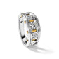 IBGoodman Two-tone Men's Polished 3-Stone 1 Carat AA Quality Diamond Ring - WBC