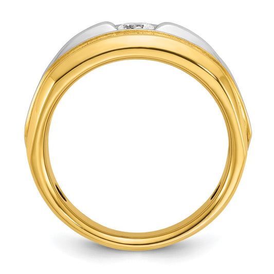 IB Goodman Two-tone Mens 1/3 carat Diamond Complete Ring - WBC