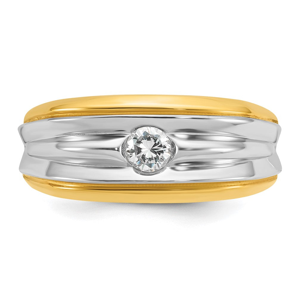 IB Goodman Two-tone Mens 1/3 carat Diamond Complete Ring - WBC