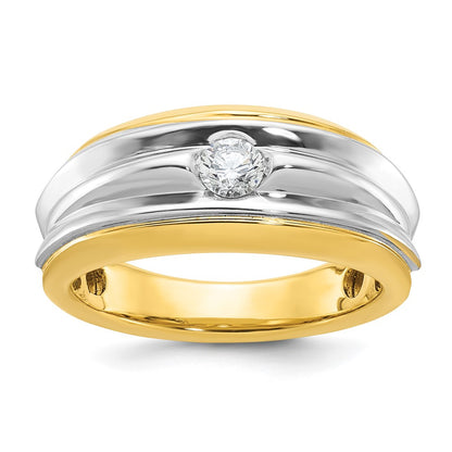 IB Goodman Two-tone Mens 1/3 carat Diamond Complete Ring - WBC