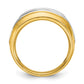 IBGoodman Two-tone Men's Polished and Grooved 5-Stone 1 Carat AA Quality Diamond Ring - WBC