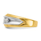 IBGoodman Two-tone Men's Polished and Grooved 5-Stone 1 Carat AA Quality Diamond Ring - WBC