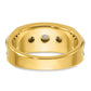 IBGoodman Two-tone Men's Polished and Grooved 5-Stone 1 Carat AA Quality Diamond Ring - WBC