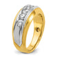 IBGoodman Two-tone Men's Polished and Grooved 5-Stone 1 Carat AA Quality Diamond Ring - WBC