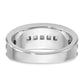IBGoodman with Black Rhodium Men's Polished and Textured Square 5-Stone 3/4 Carat AA Quality Diamond Ring - WBC